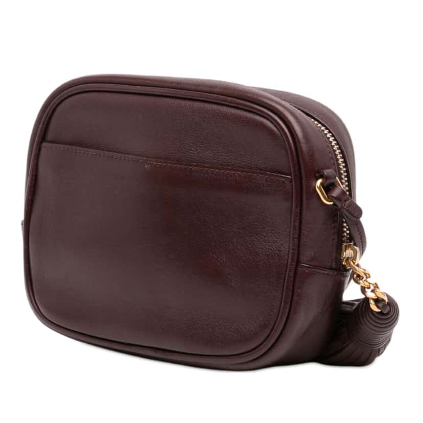 Saint Laurent Calfskin Monogram Blogger Bag Red Leather Very good condition - Back View