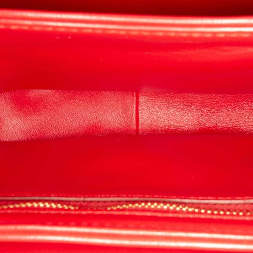 Celine Teen Shiny Calfskin Triomphe Crossbody Red Leather Very good condition - Model View