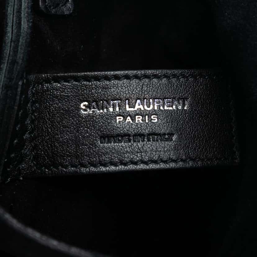 Saint Laurent Leather Anita Fringed Crossbody Black Leather Good condition - Box View