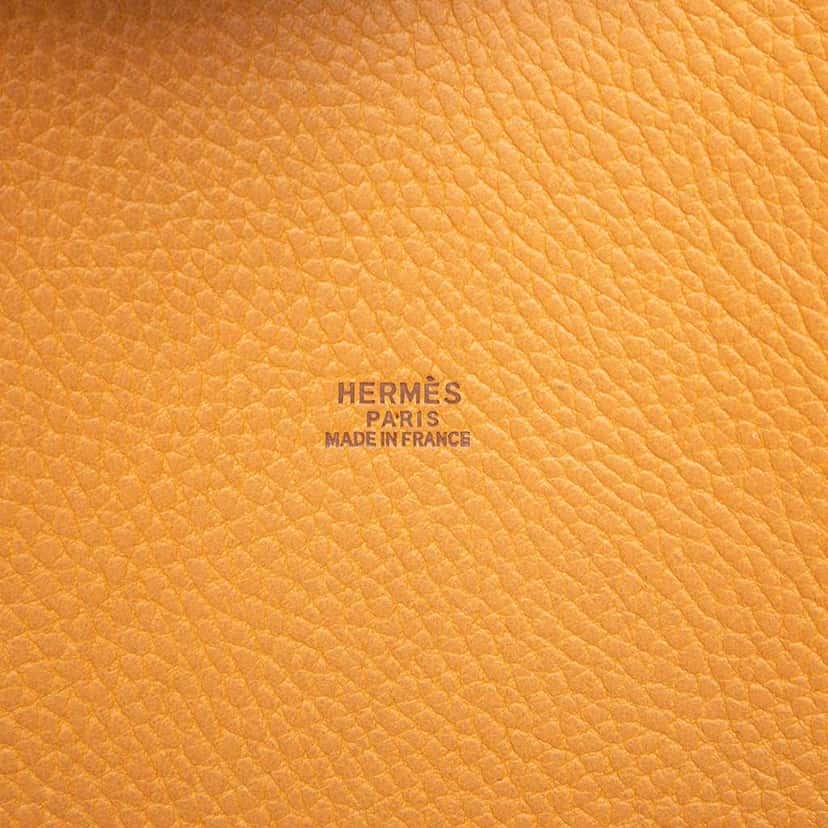 Hermès Clemence Mangeoire Bucket PM Brown Leather Good condition - Box View