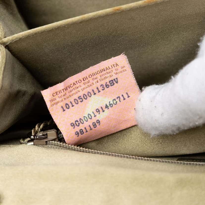 Bottega Veneta Satin Intrecciato Flap Shoulder Bag Gold Satin Very good condition - Box View