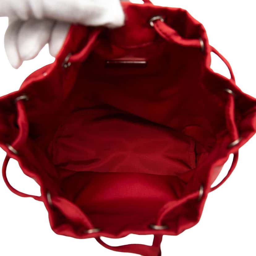 Prada Tessuto Drawstring Pouch Red Very good condition - Model View