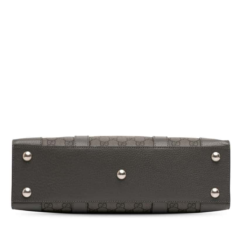 Gucci Medium GG Supreme Ophidia Satchel Grey Canvas Very good condition - Inside View