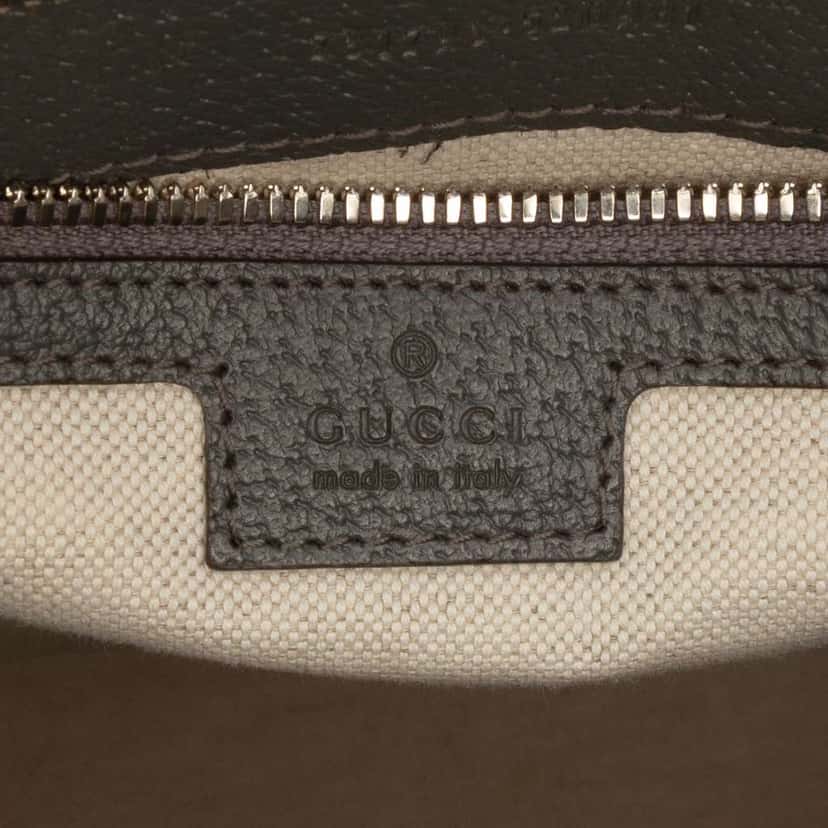 Gucci Medium GG Supreme Ophidia Satchel Grey Canvas Very good condition - Box View