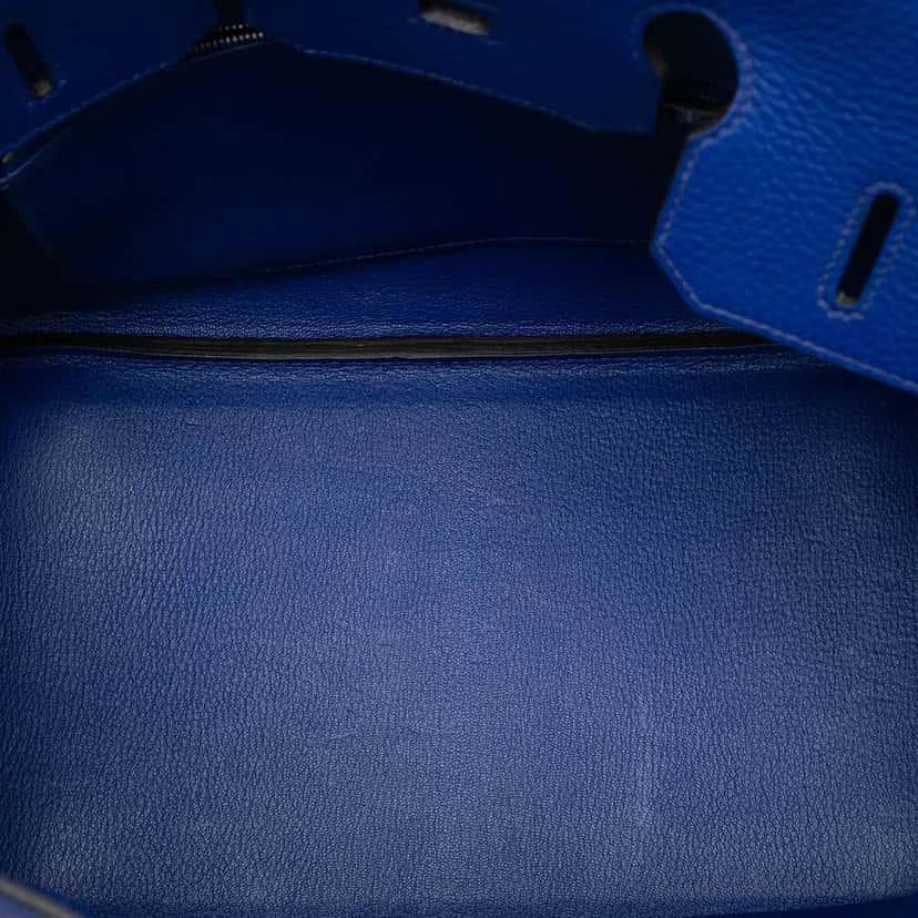 Hermès Togo Birkin Retourne 35 Blue Leather Good condition - Model View