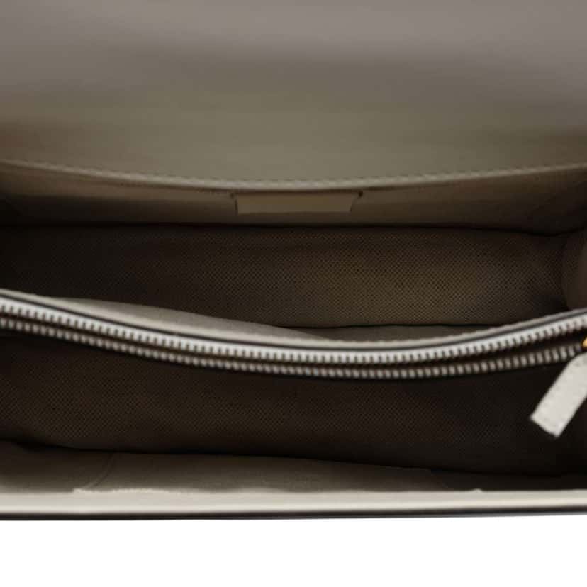 Gucci Medium Leather Bamboo Dionysus Web Satchel White Leather Very good condition - Model View