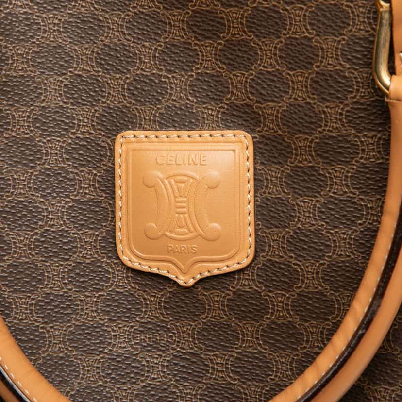 Celine Macadam Coated Canvas Boston Bag Brown Canvas Very good condition - Box View