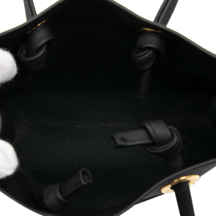 Fendi Mini Rubber FF Logo Shopper Tote Black Very good condition - Model View