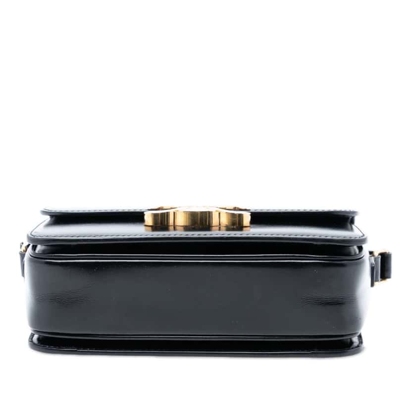 Celine Teen Shiny Calfskin Triomphe Crossbody Black Leather Very good condition - Inside View