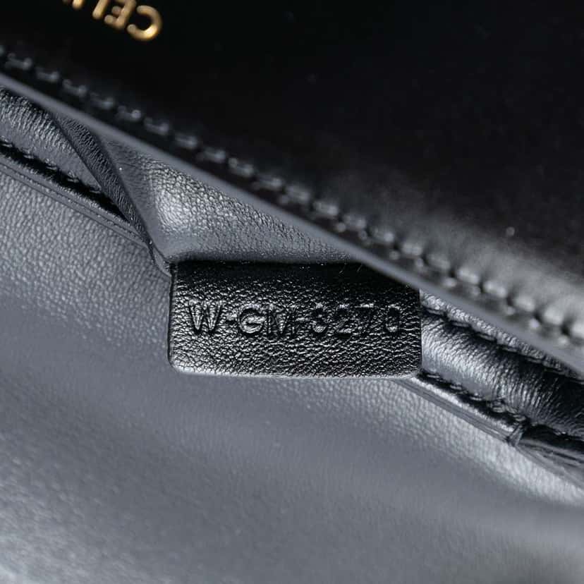 Celine Teen Shiny Calfskin Triomphe Crossbody Black Leather Very good condition - Box View