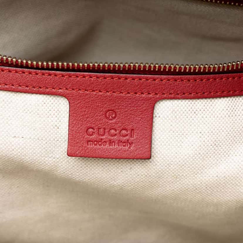 Gucci Large Microguccissima Patent Nice Dome Satchel Red Leather Very good condition - Box View