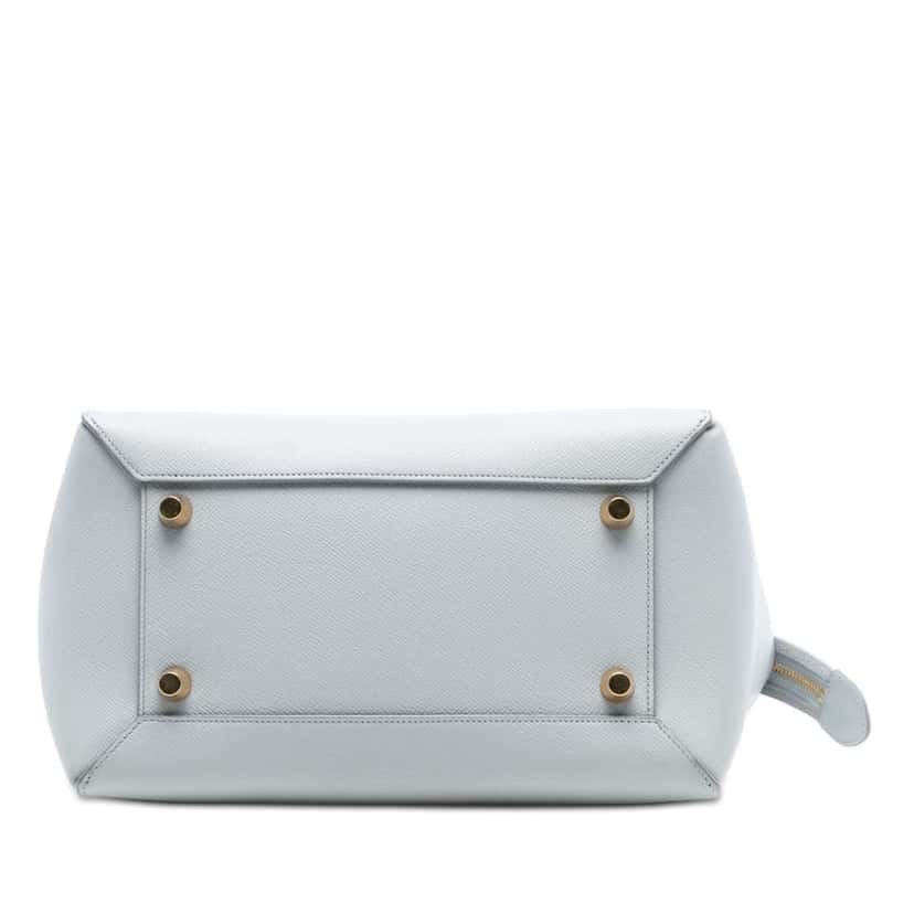 Celine Mini Grained Calfskin Belt Bag Grey Leather Good condition - Inside View