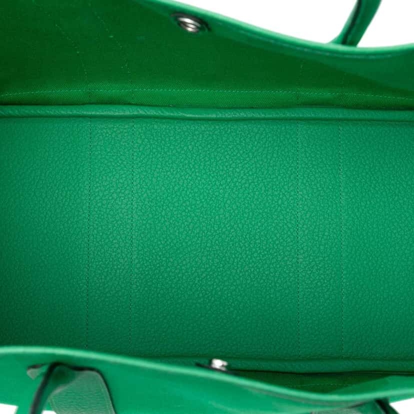 Hermès Toile and Negonda Garden Party 36 Green Canvas Very good condition - Model View