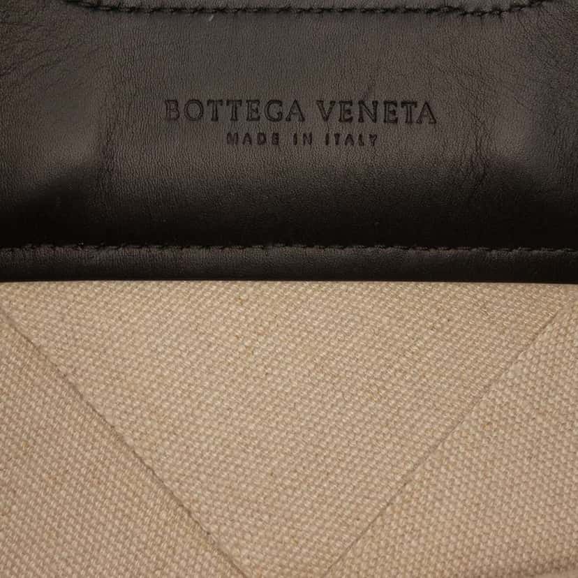 Bottega Veneta Small Canvas French Calfskin Slip Tote Brown Canvas Very good condition - Box View