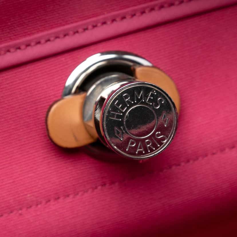 Hermès Toile Herbag Zip 39 Pink Canvas Very good condition - Box View