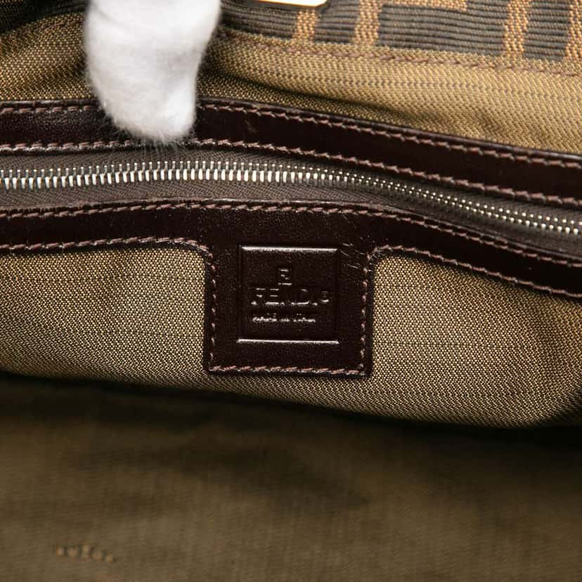 Fendi Small Zucca Canvas Twins Tote Brown Canvas Very good condition - Box View