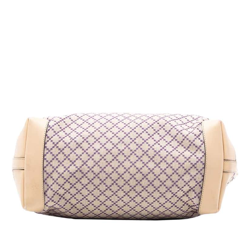 Gucci Medium Diamante Canvas Craft Tote Brown Canvas Very good condition - Inside View