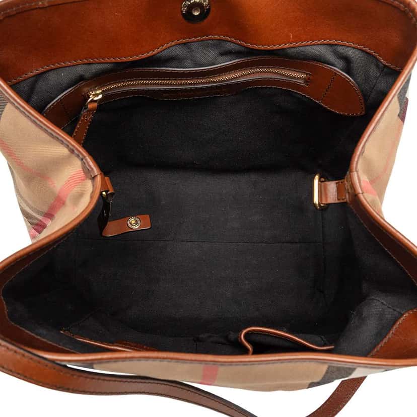 Burberry House Check Canvas Canterbury Tote Brown Canvas Good condition - Model View