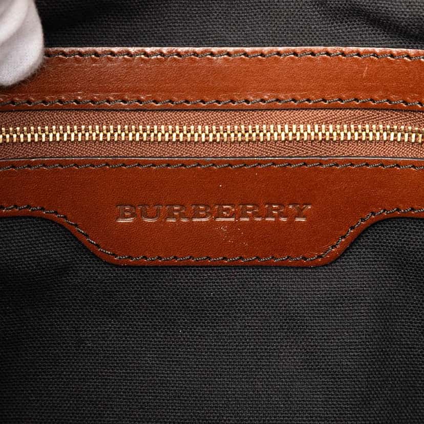 Burberry House Check Canvas Canterbury Tote Brown Canvas Good condition - Box View