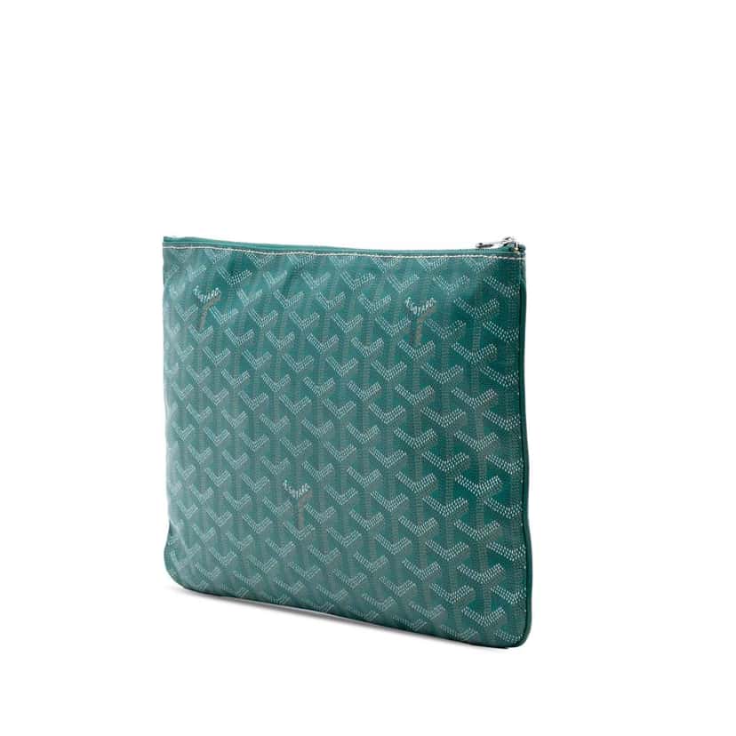 Goyard Goyardine Senat MM Green Canvas Very good condition - Back View
