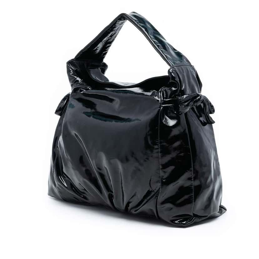 Gucci Patent Hysteria Tote Black Leather Good condition - Back View