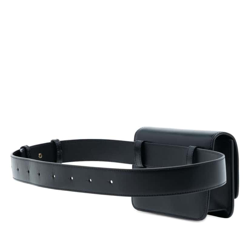 Burberry Leather TB Belt Bag Black Leather Very good condition - Back View