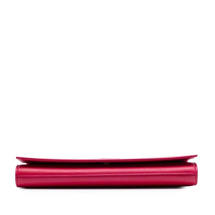 Saint Laurent Large Leather Monogram Belle De Jour Clutch Pink Leather Very good condition - Inside View