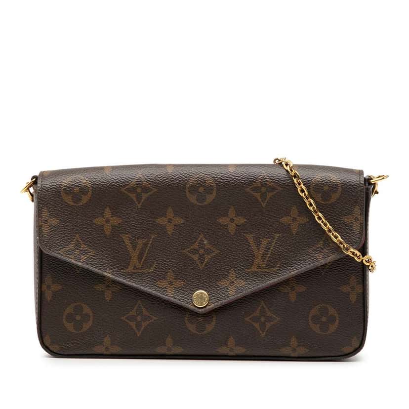 Louis Vuitton Monogram Pochette Felicie Brown Very good condition - Front View