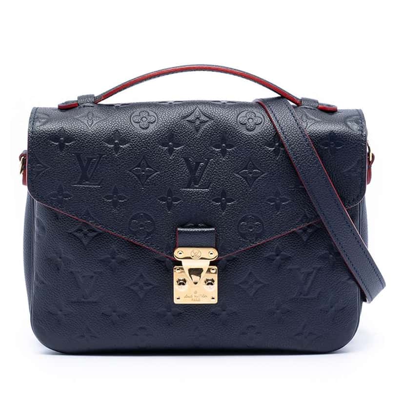 Louis Vuitton Monogram Empreinte Pochette Metis Blue Leather Very good condition - Front View