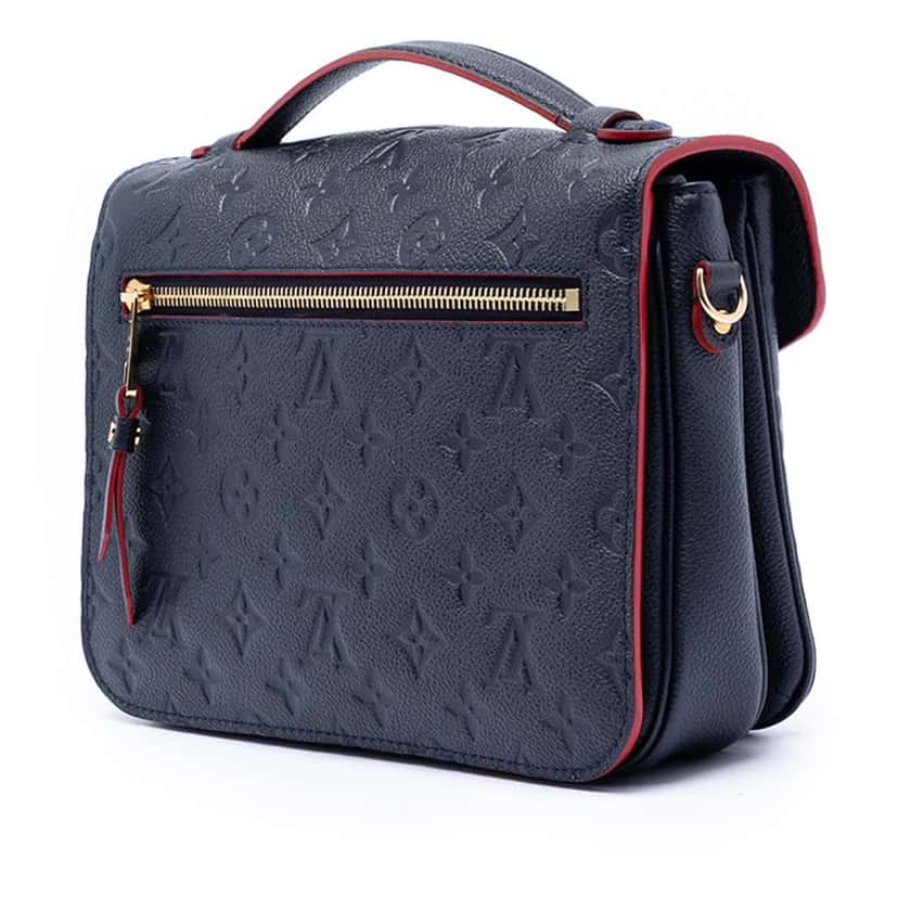 Louis Vuitton Monogram Empreinte Pochette Metis Blue Leather Very good condition - Back View