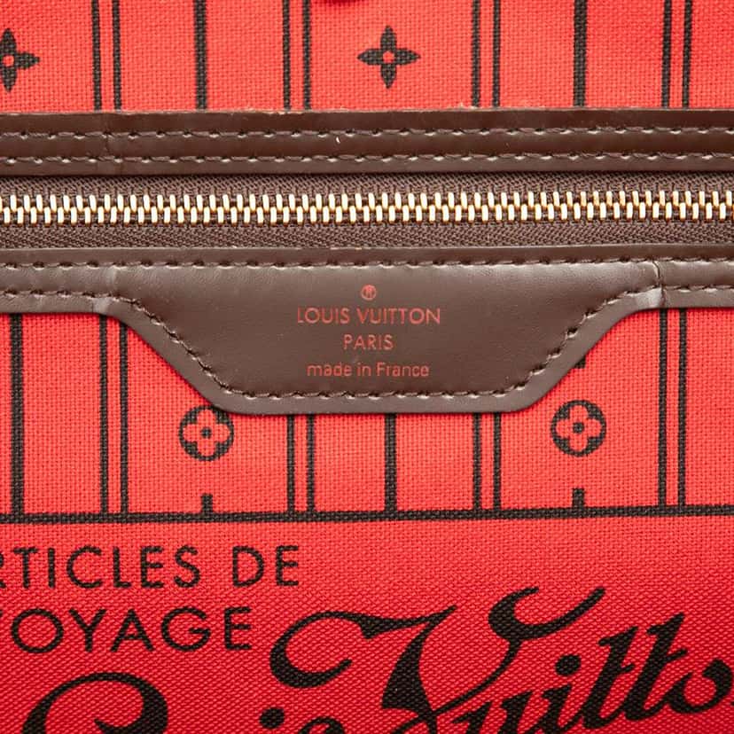 Louis Vuitton Damier Ebene Neverfull MM Brown Good condition - Box View