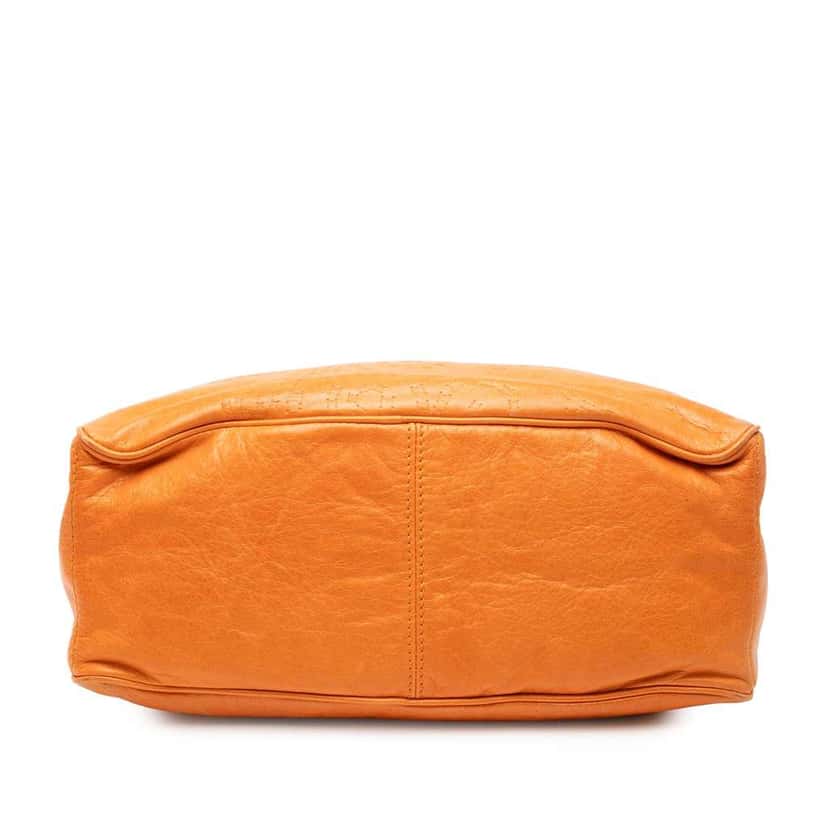 Celine Spiraling Macadam Embossed Leather Boogie Handbag Orange Leather Very good condition - Inside View