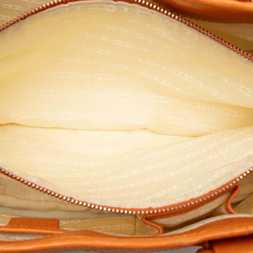 Celine Spiraling Macadam Embossed Leather Boogie Handbag Orange Leather Very good condition - Model View