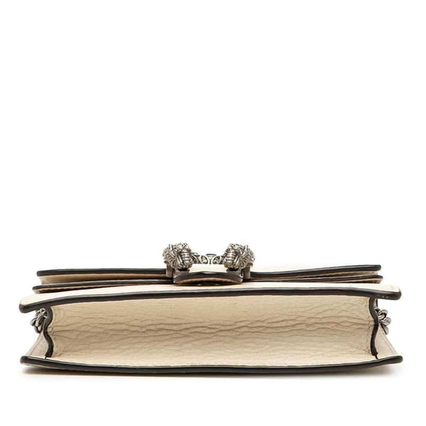 Gucci Mini Dionysus Leather Crossbody White Leather Very good condition - Inside View