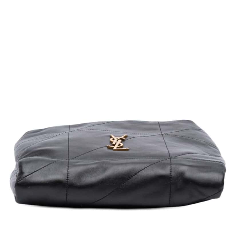 Saint Laurent Quilted Lambskin Jamie Pochon Tote Black Leather Good condition - Inside View