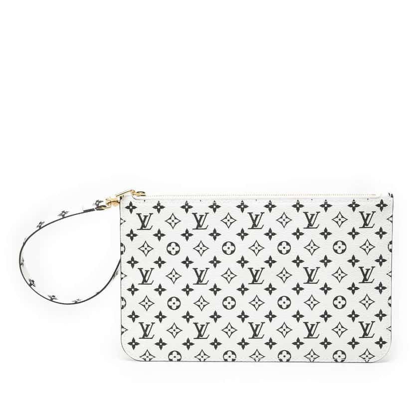 Louis Vuitton Bicolor Monogram Giant Neverfull MM Pouch White Very good condition - Front View