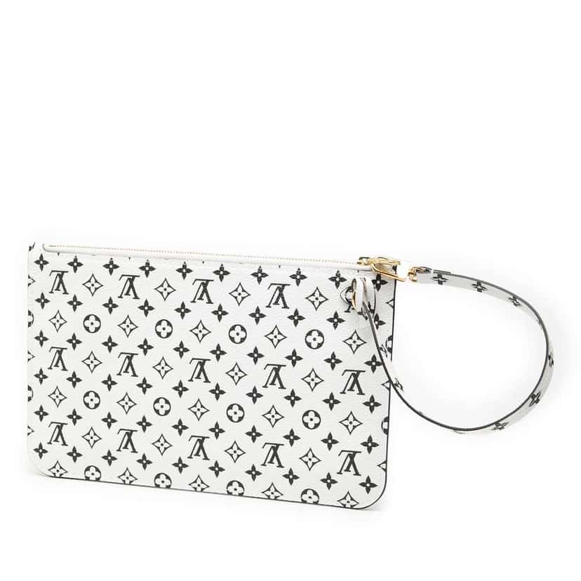 Louis Vuitton Bicolor Monogram Giant Neverfull MM Pouch White Very good condition - Back View