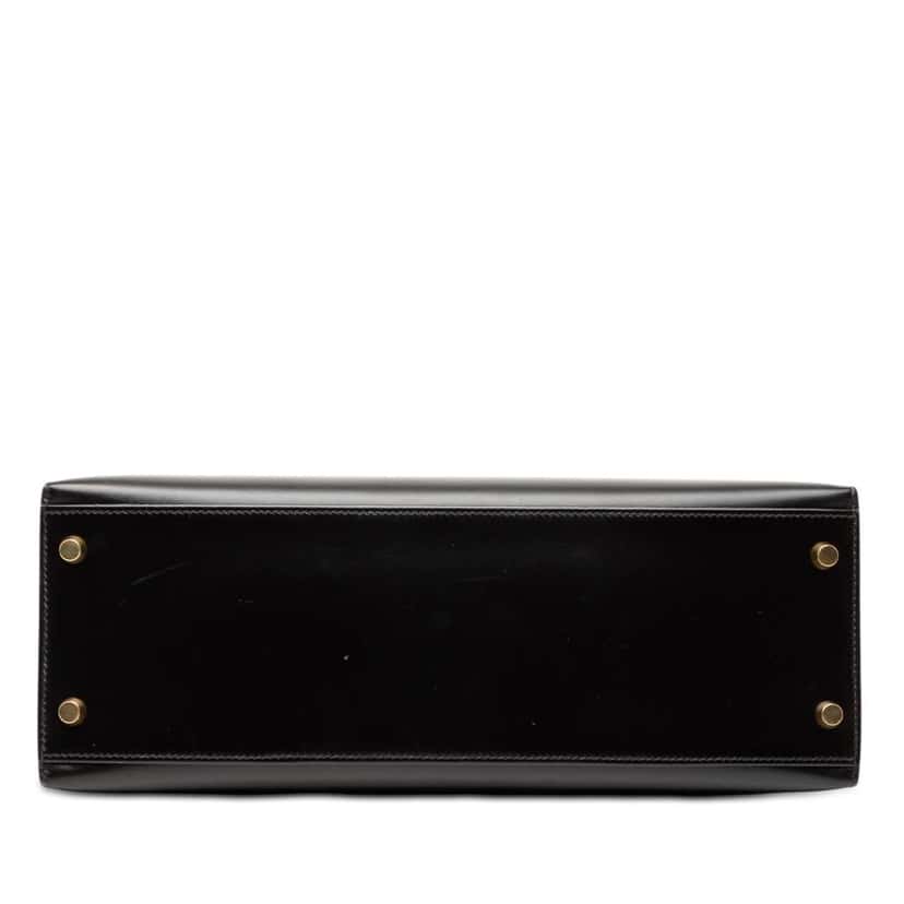 Hermès Box Calf Kelly Sellier 32 Black Leather Good condition - Inside View