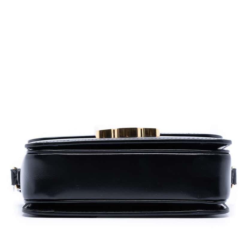 Celine Teen Shiny Calfskin Triomphe Crossbody Black Leather Very good condition - Inside View