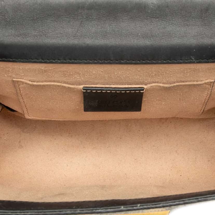 Gucci Small GG Supreme Bee Padlock Crossbody Brown Canvas Very good condition - Model View