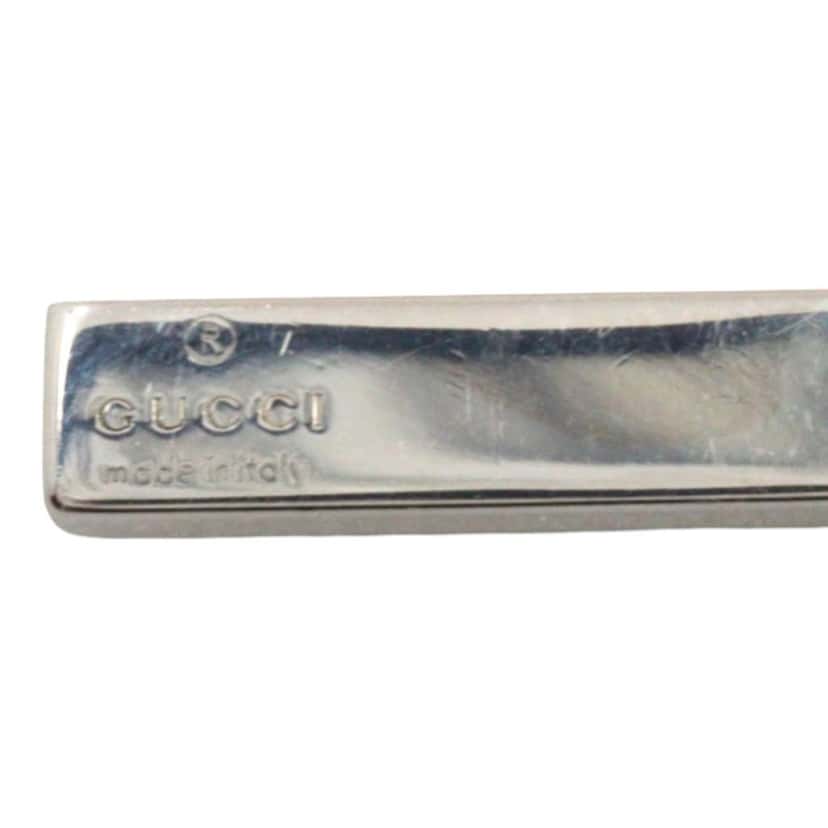 Gucci Sterling Silver Lacquered Interlocking G Pendant Ball Chain Necklace Silver Silver Good condition - Box View