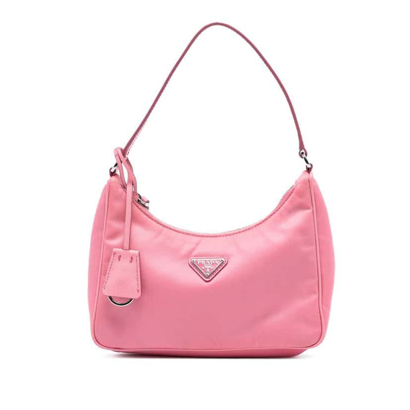 Prada Mini Tessuto Re Edition 2005 Shoulder Bag Pink Good condition - Front View