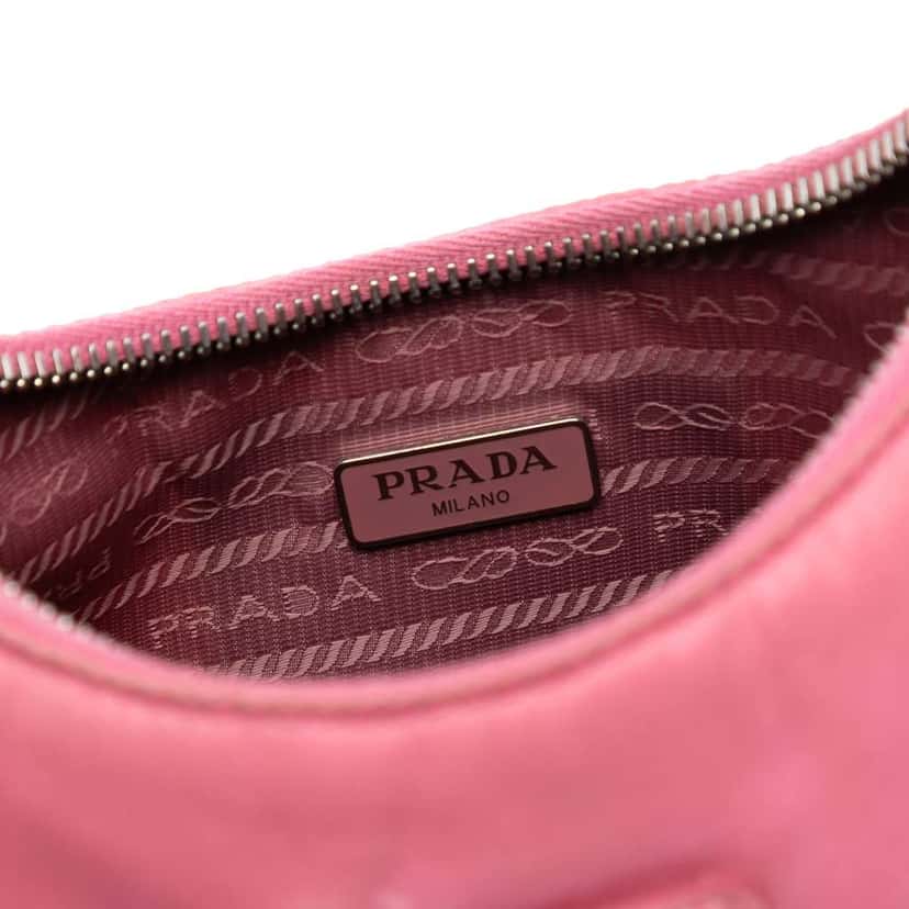 Prada Mini Tessuto Re Edition 2005 Shoulder Bag Pink Good condition - Box View