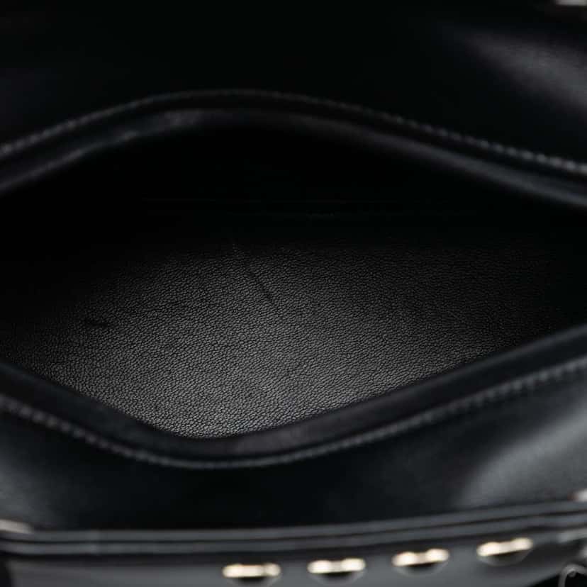 Dior Medium Lambskin Studded Crystal Pearl Lady Dior Black Leather Good condition - Model View