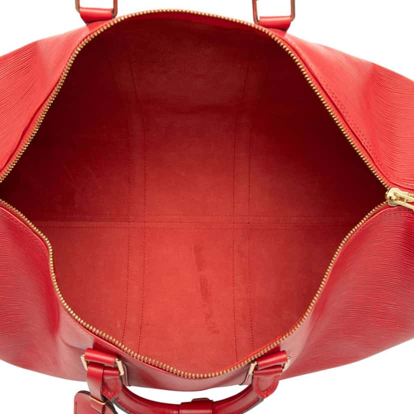 Louis Vuitton Epi Keepall 50 Red Leather Good condition - Model View