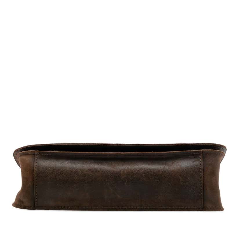 Chanel Paris Edinburgh Large Quilted Nubuck Highlander Messenger Bag Brown Leather Very good condition - Inside View