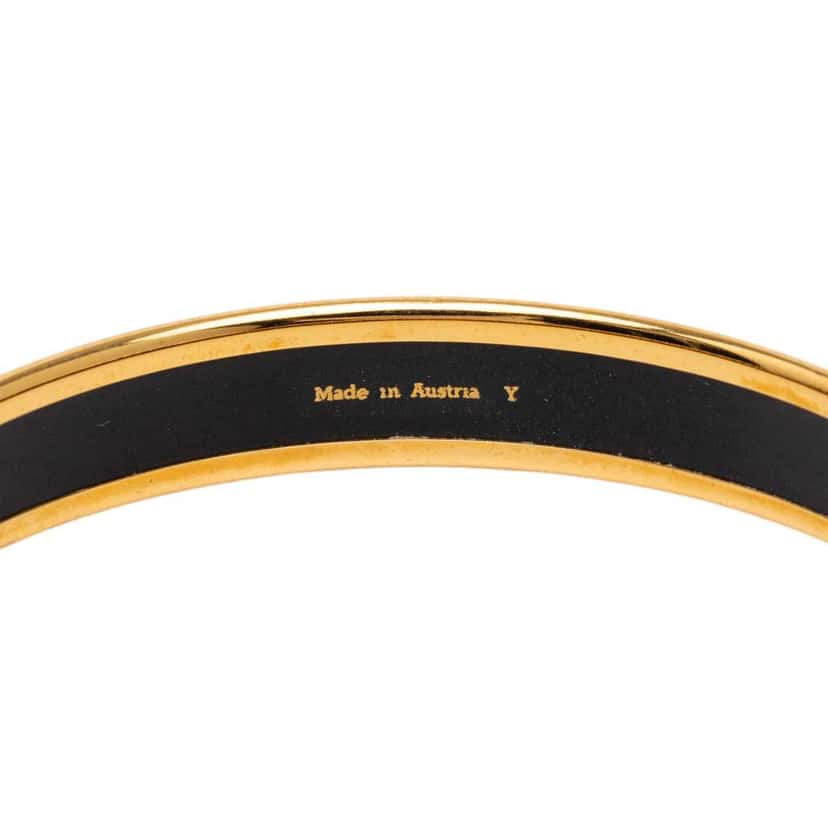 Hermès Narrow Anchor Enamel Bangle 62 Yellow Very good condition - Model View