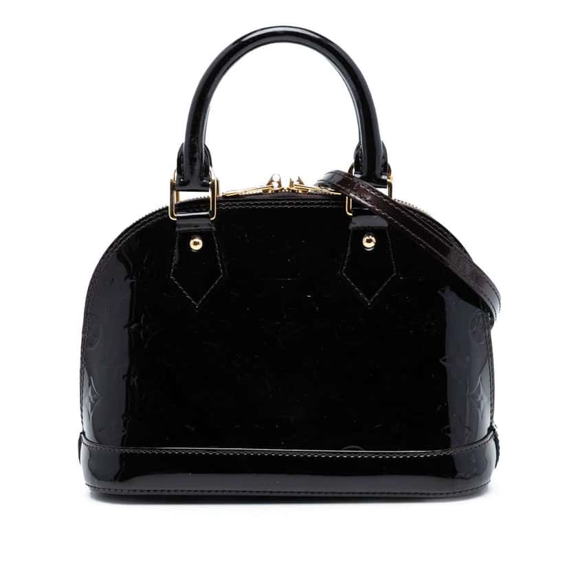 Louis Vuitton Monogram Vernis Alma BB Black Leather Good condition - Front View