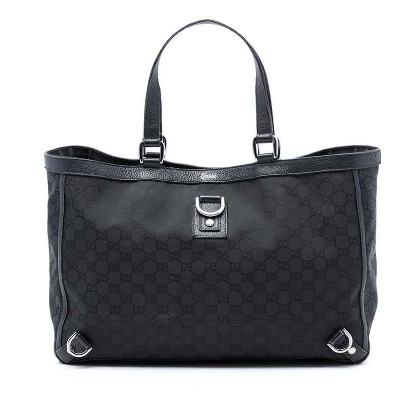 Gucci GG Canvas Abbey D Ring Tote Black Canvas Very good condition - Front View