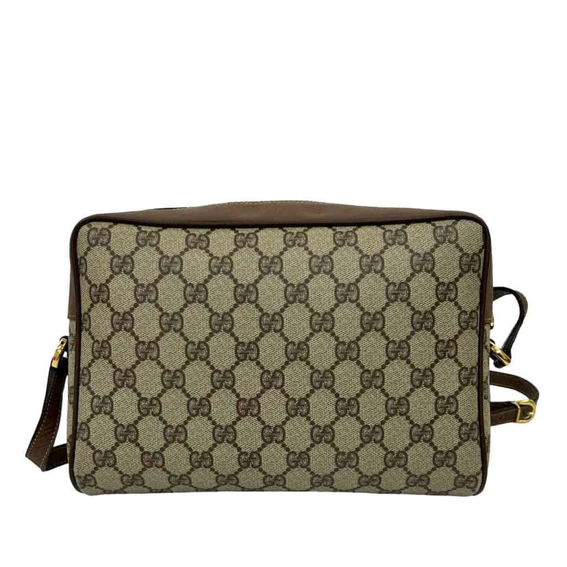 Gucci GG Supreme Web Crossbody Brown Canvas Very good condition - Back View